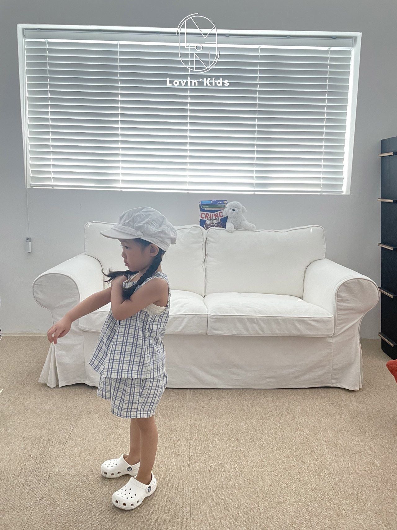 Lovin'-  Sleeveless Check Top