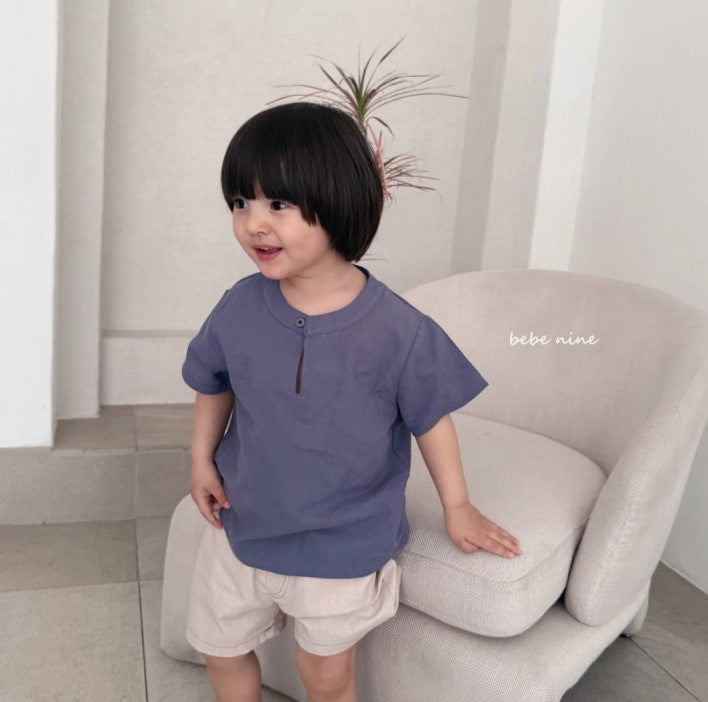 Bebe Nine- Henley Neck Tee