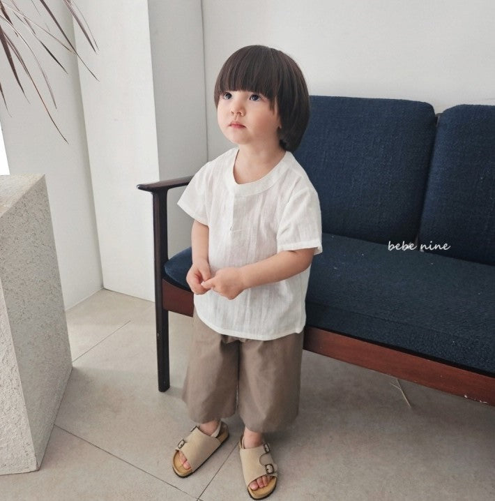 Bebe Nine- Henley Neck Tee