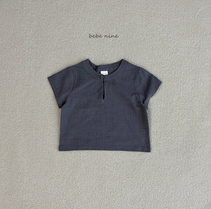 Bebe Nine- Henley Neck Tee