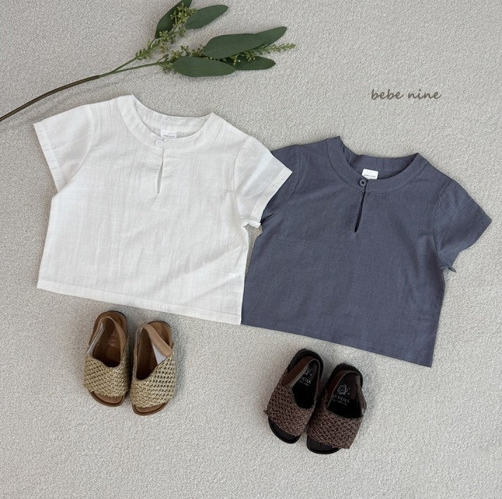 Bebe Nine- Henley Neck Tee