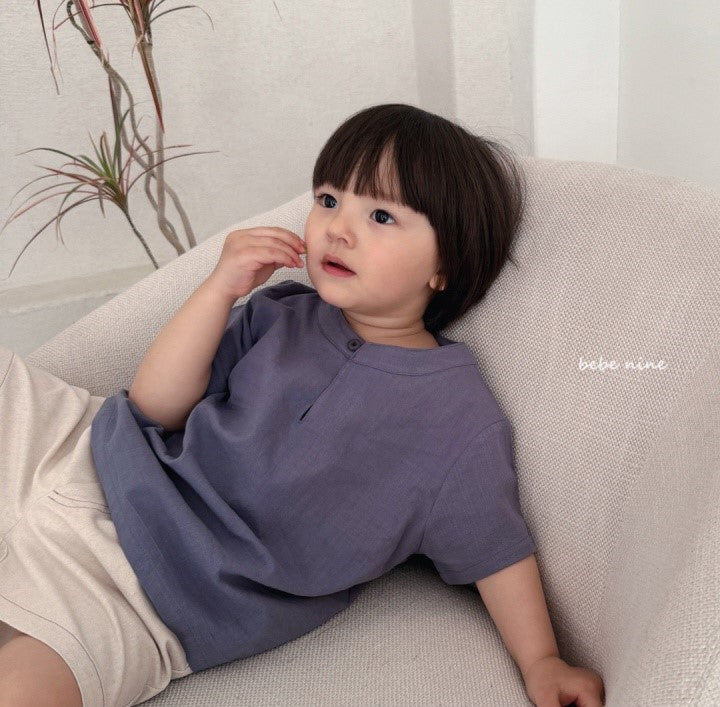 Bebe Nine- Henley Neck Tee