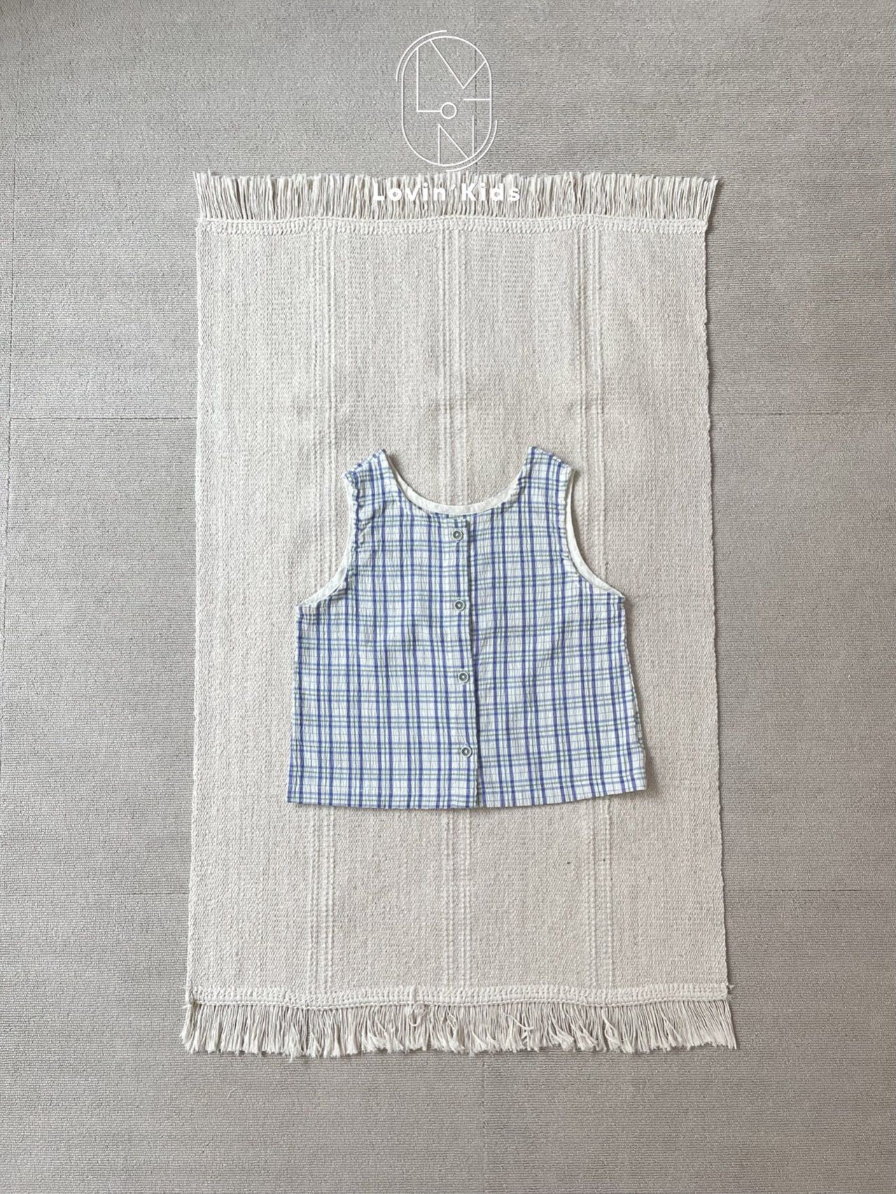 Lovin'-  Sleeveless Check Top