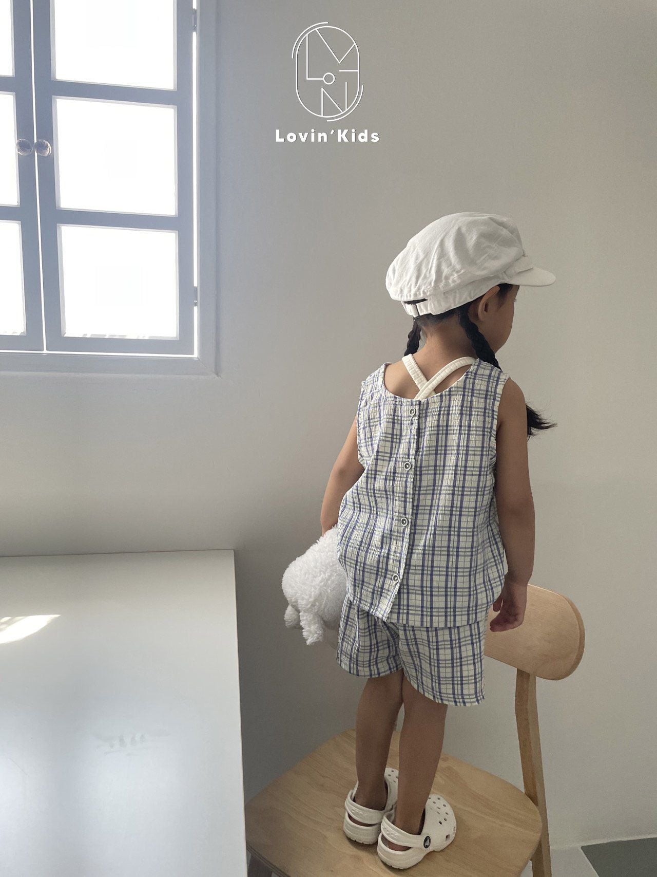 Lovin'-  Sleeveless Check Top