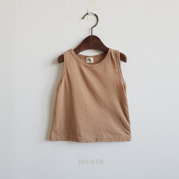 Saerobin- Washed Mango Sleeveless Top