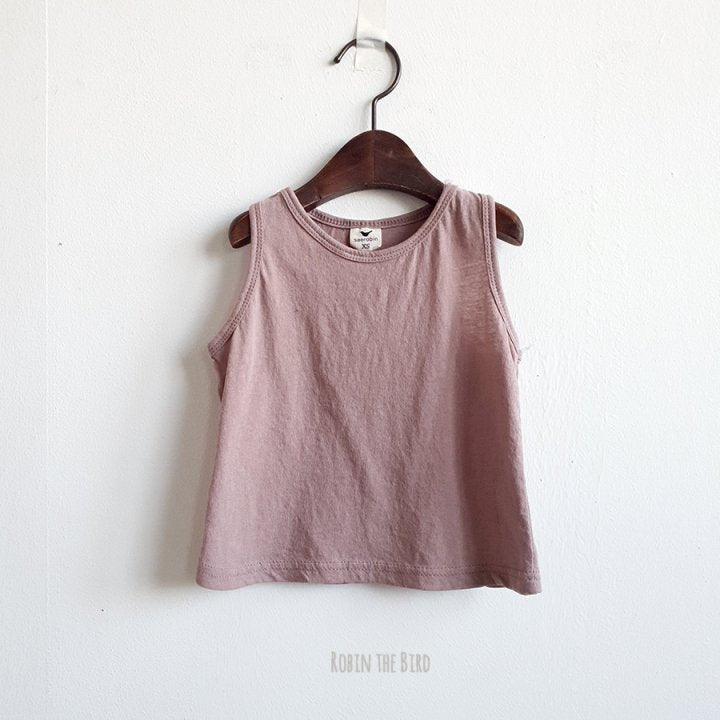 Saerobin- Washed Mango Sleeveless Top