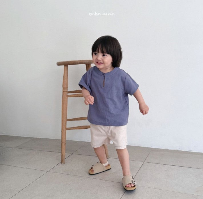 Bebe Nine- Henley Neck Tee